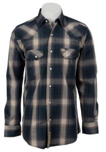 Larry Mahan Mens L/S Western Plaid Snap Shirt LM1240716