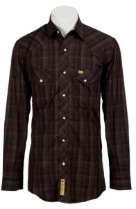 Larry Mahan Mens L/S Western Plaid Snap Shirt LM1240718