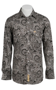 Larry Mahan Mens L/S Western Paisley Snap Shirt LM1310202