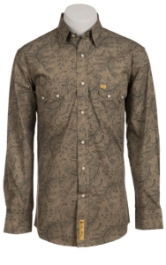 Larry Mahan Mens L/S Western Paisley Snap Shirt LM1310207