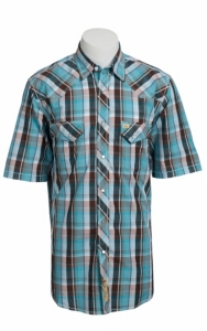Larry Mahan Mens S/S Western Snap Shirt LM1320708NS