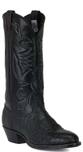 Larry Mahan® Men's Black U-Toe Bullhide Western Boots