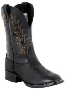 Larry Mahan® Men's Black Bullhide Stockman Boots