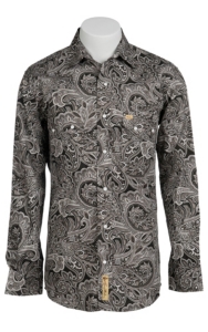 Larry Mahan Mens L/S Western Paisley Snap Shirt LMX1310202 - Big & Tall