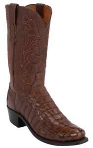 Lucchese® 1883™ Men's Cigar Hornback Tail 7-Toe Narrow Punchy Toe Exotic Western Boots