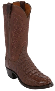 Lucchese® 1883™ Men's Cigar Hornback Tail Exotic Traditional Toe Western Boots