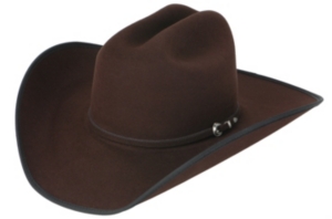 Rodeo King® 7X Low Rodeo Chocolate and Black Bound Edge Felt Cowboy Hat