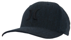 Hurley® One & Only Midnight Black and Blue Textured FlexFit Logo Cap
