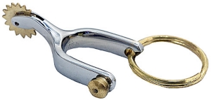 M&F Small Silver Spur Key Chain