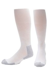 Justin Original Work Boots® Men's White with Grey 3-Pack Over the Calf Boot Socks