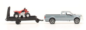 M&F® Bigtime Rodeo™ Ford Truck and 4 Wheeler Trailer Toy Set