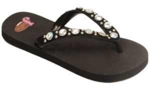 Justin® India™ Ladies Black India Jeweled Flip-Flop by M&F®
