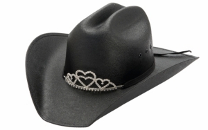 M&F® Double S Girls Black Sancho Hat With Tiara