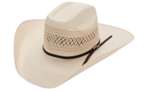 Tony Lama® 10X Added Money Two Tone with Brown Ribbon Vent Shantung Straw Hat