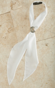 M&F® Apache Scarf Tie - White