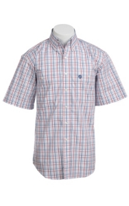 George Strait by Wrangler S/S Mens Plaid Shirt MGS12BM