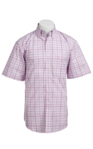 George Strait by Wrangler S/S Mens Plaid Shirt MGS22PM