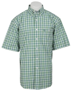 George Strait by Wrangler S/S Mens Plaid Shirt MGS55GM