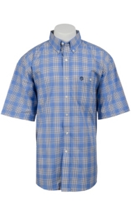 George Strait by Wrangler S/S Mens Plaid Shirt MGS65BMX