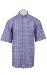George Strait by Wrangler S/S Mens Plaid Shirt MGS70PM
