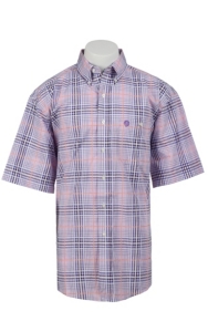 George Strait by Wrangler S/S Mens Plaid Shirt MGS74PM
