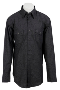 Wrangler® George Strait Troubadour™ Men's Long Sleeve Snap Shirt MGS86BK