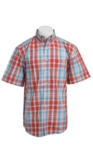 George Strait by Wrangler S/S Mens Plaid Shirt MGS92OM