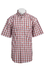 George Strait by Wrangler S/S Mens Plaid Shirt MGS93OMX - Big and Tall