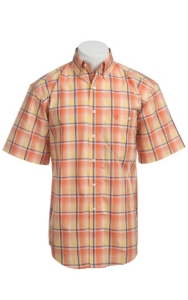 George Strait by Wrangler S/S Mens Plaid Shirt MGS95OMX - Big and Tall