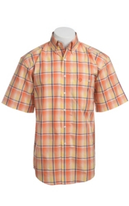 George Strait by Wrangler S/S Mens Plaid Shirt MGS95OM