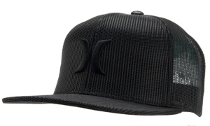Hurley® Black Mesher with Black Logo Flex Fit Snapback Cap