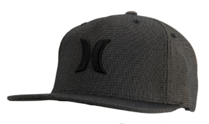 Hurley® Fathom Black with Black Logo Flex Fit Snapback Cap