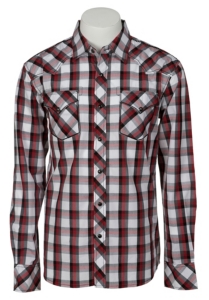 Indigo Star Mens L/S Western Snap Shirt MIFL1603RD
