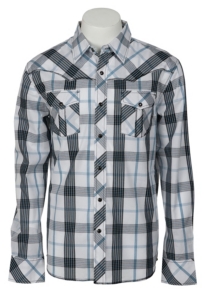 Indigo Star Mens L/S Western Snap Shirt MIFL1607WH