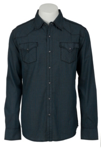 Indigo Star Mens L/S Western Snap Shirt MIFL1620DC