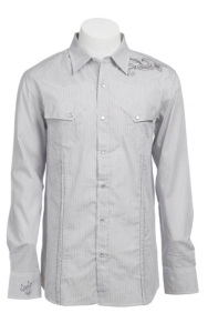 Indigo Star Mens L/S Western Snap Shirt MIFL514CVWH