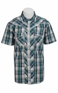 Indigo Star Mens S/S Western Snap Shirt  MIFS651RLCV
