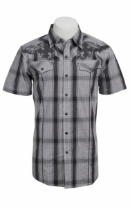 Indigo Star Mens S/S Western Snap Shirt MIFS660CV