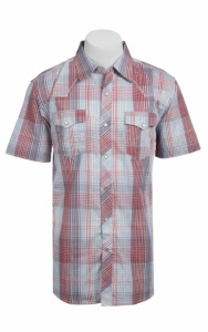 Indigo Star Mens S/S Western Snap Shirt MIFS661CV
