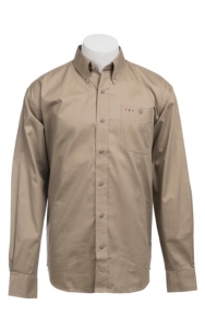 Larro™ L/S Mens Solid Khaki Shirt MLSL901KK