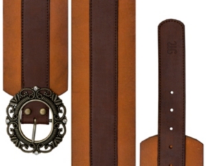 Miss Me® Ladies Two-Tone Brown on Tan Wide Waist Belt