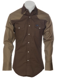Wrangler® Chocolate Rawhide 2 Tone Workshirt