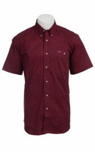 Larro™ S/S Mens Solid Burgundy Shirt MSSL901BY