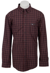 Trevor Brazile Relentless™ by Wrangler® L/S CoolMax® Plaid Shirt MTB223M