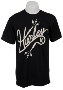 Hurley® Men's Black Cable Classic Fit Logo Short Sleeve Tee