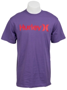 Hurley® Purple Classic Fit Logo Short Sleeve Tee