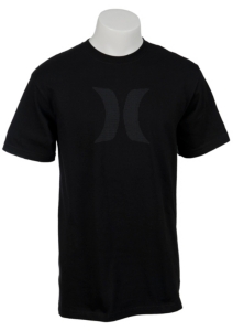 Hurley® Men's Black Classic Fit w/ Grey Logo Short Sleeve Tee