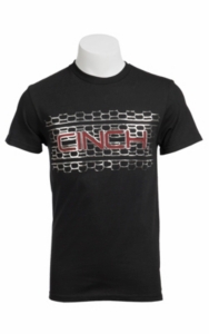 Cinch® Mens Black with Silver and Red Logo Short Sleeve Tee