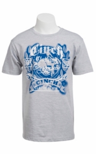Cinch® Men's Heather Grey Logo Short Sleeve Tee MTT1690081