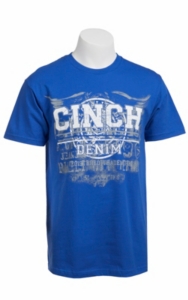 Cinch® Men's Royal Blue Logo Short Sleeve Tee